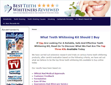 Tablet Screenshot of bestteethwhitenersreviewed.com
